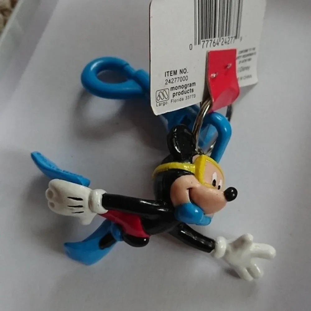 New vintage Mickey mouse snorkeling mask keychain with clip